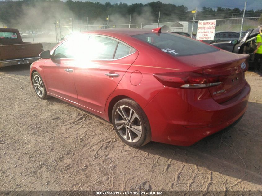 2017 HYUNDAI ELANTRA LIMITED - 5NPD84LF1HH043911