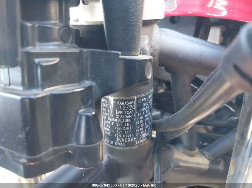 2021 KAWASAKI EX400 - JKAEXKH12MDAB4841