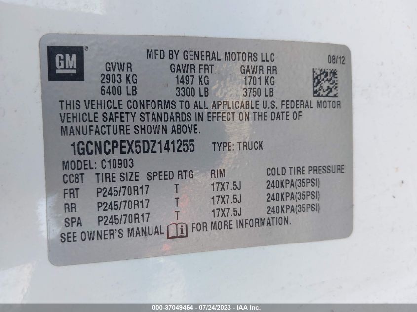 2013 CHEVROLET SILVERADO 1500 WORK TRUCK - 1GCNCPEX5DZ141255