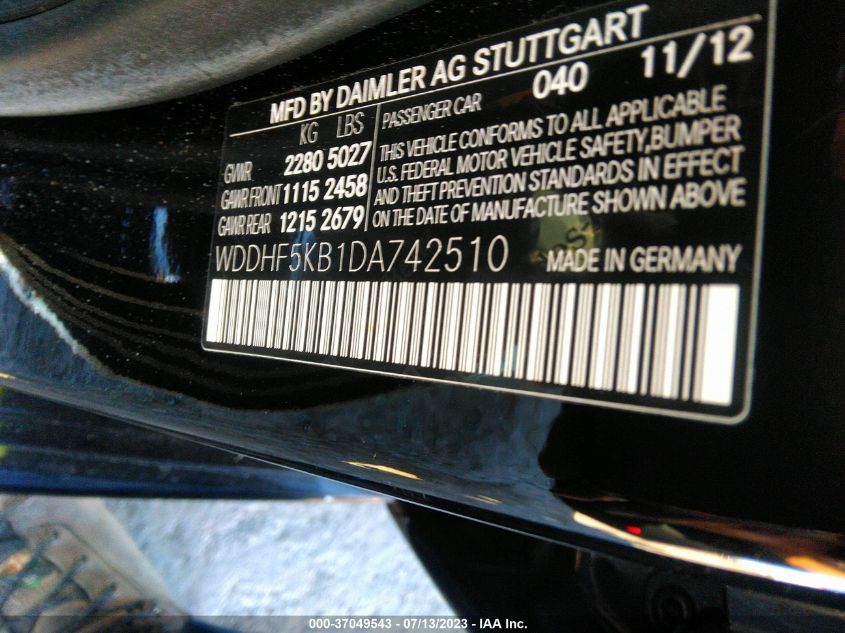 2013 MERCEDES-BENZ E-CLASS E 350 - WDDHF5KB1DA742510