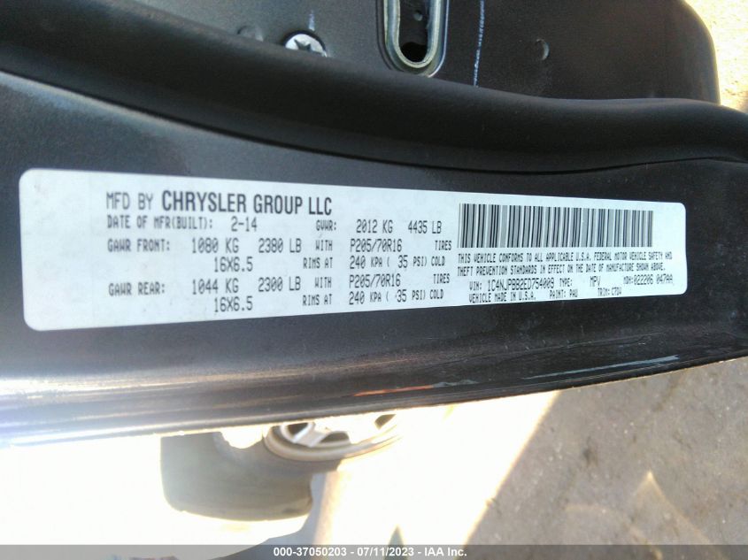 2014 JEEP PATRIOT SPORT - 1C4NJPBB2ED754009