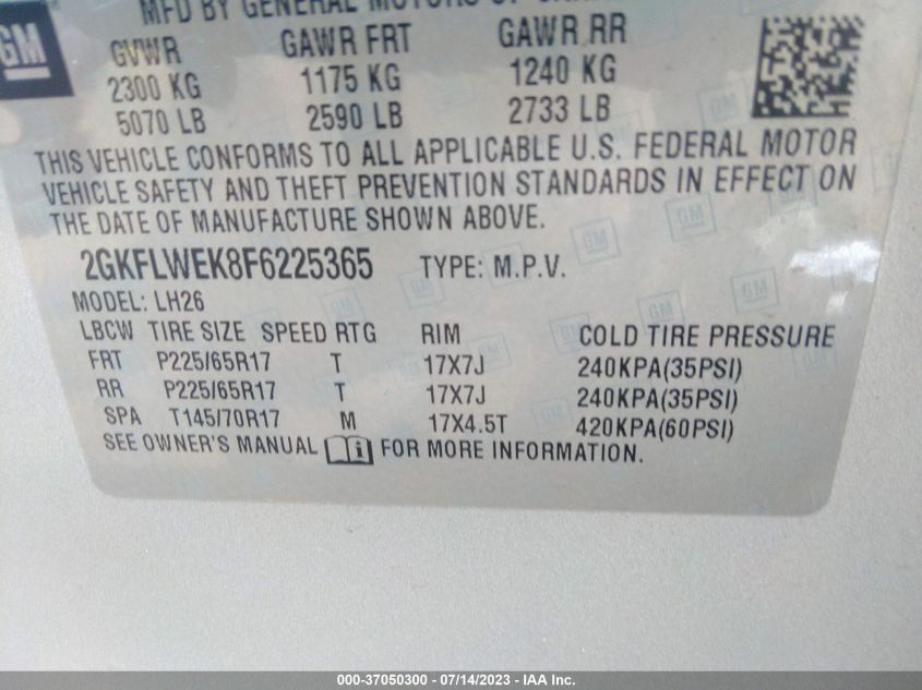 2015 GMC TERRAIN SLE - 2GKFLWEK8F6225365