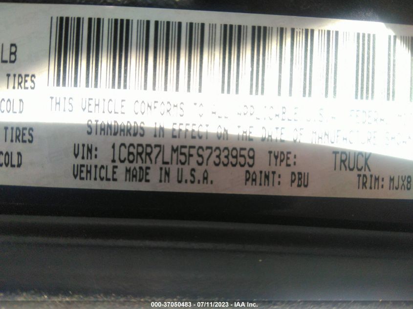 2015 RAM 1500 SLT - 1C6RR7LM5FS733959