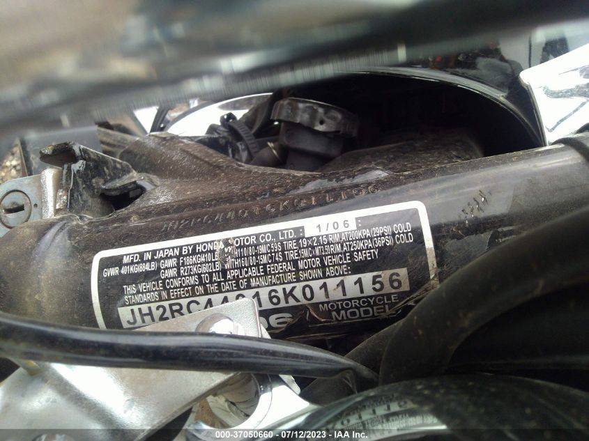 2006 HONDA VT750 C - JH2RC44016K011156