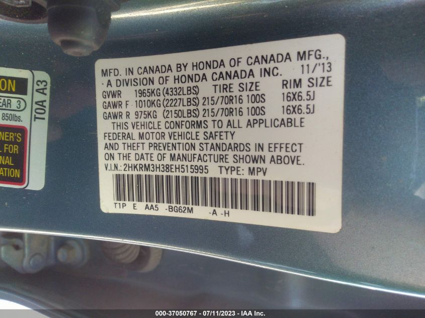 2014 HONDA CR-V LX - 2HKRM3H38EH515995