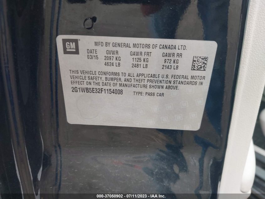 2015 CHEVROLET IMPALA LIMITED LT - 2G1WB5E32F1154008