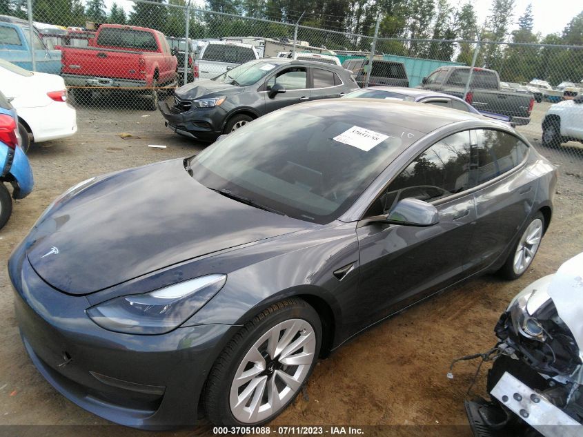 2022 TESLA MODEL 3 - 5YJ3E1EBXNF163942