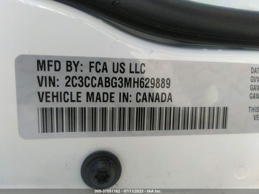2021 CHRYSLER 300 S - 2C3CCABG3MH629889