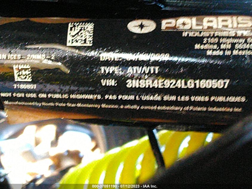 2020 POLARIS RZR PRO XP 4 SPORT - 3NSR4E924LG160507
