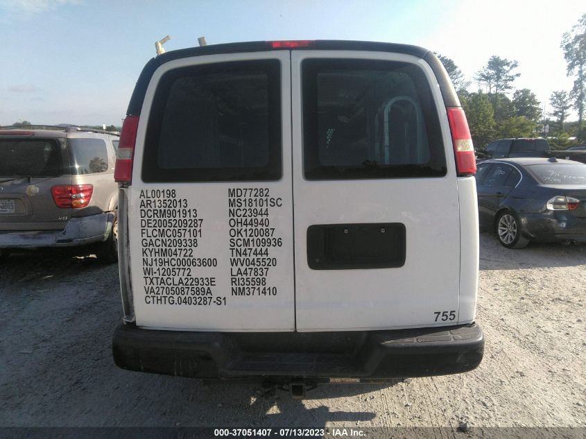 2015 CHEVROLET EXPRESS CARGO VAN - 1GCWGFCF7F1279250