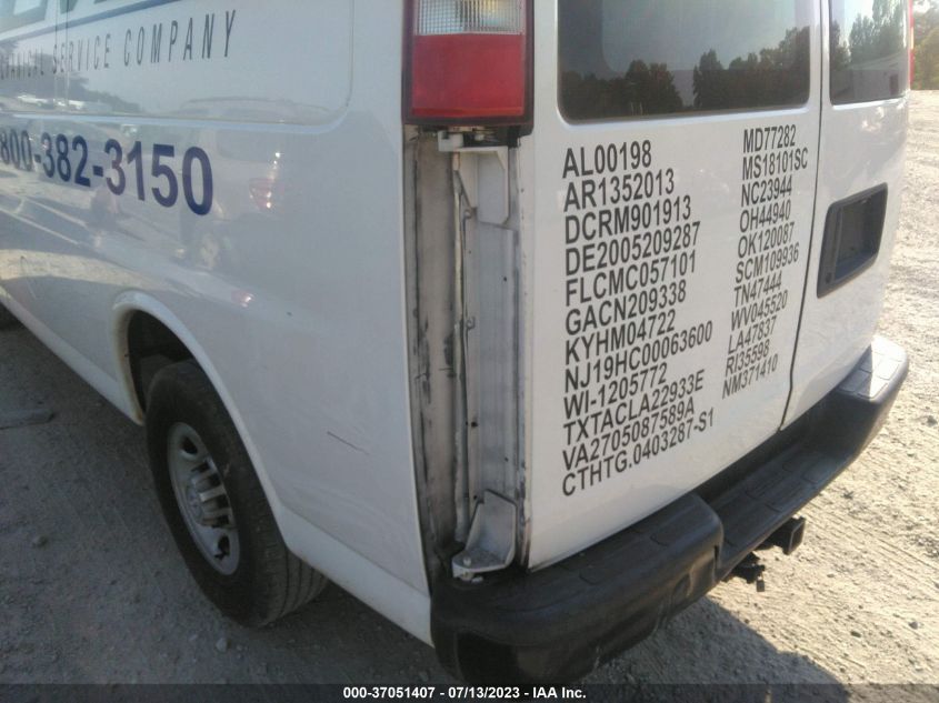 2015 CHEVROLET EXPRESS CARGO VAN - 1GCWGFCF7F1279250