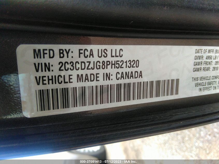 2023 DODGE CHALLENGER GT - 2C3CDZJG8PH521320