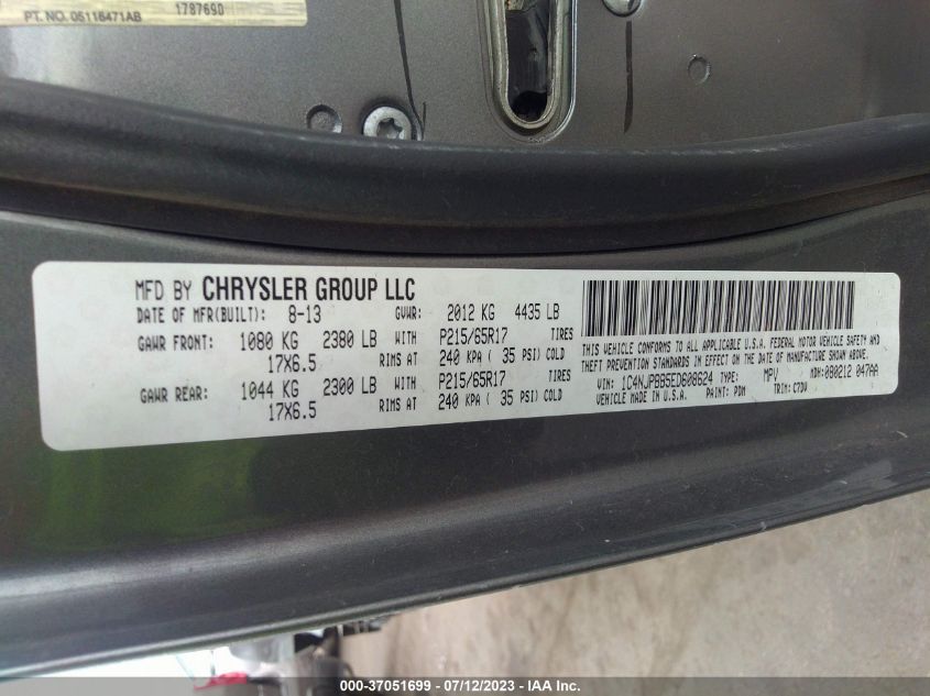 2014 JEEP PATRIOT SPORT - 1C4NJPBB5ED608624