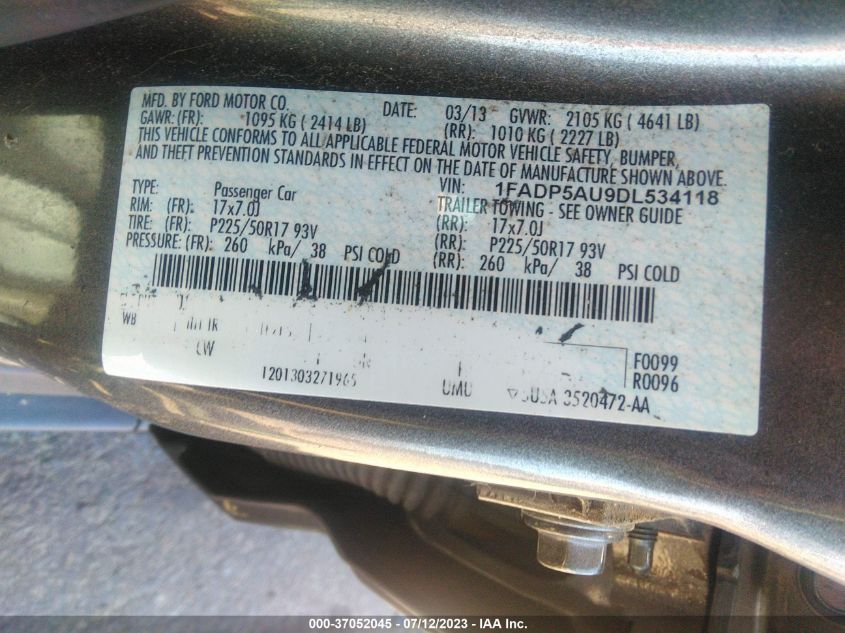 2013 FORD C-MAX HYBRID SE - 1FADP5AU9DL534118