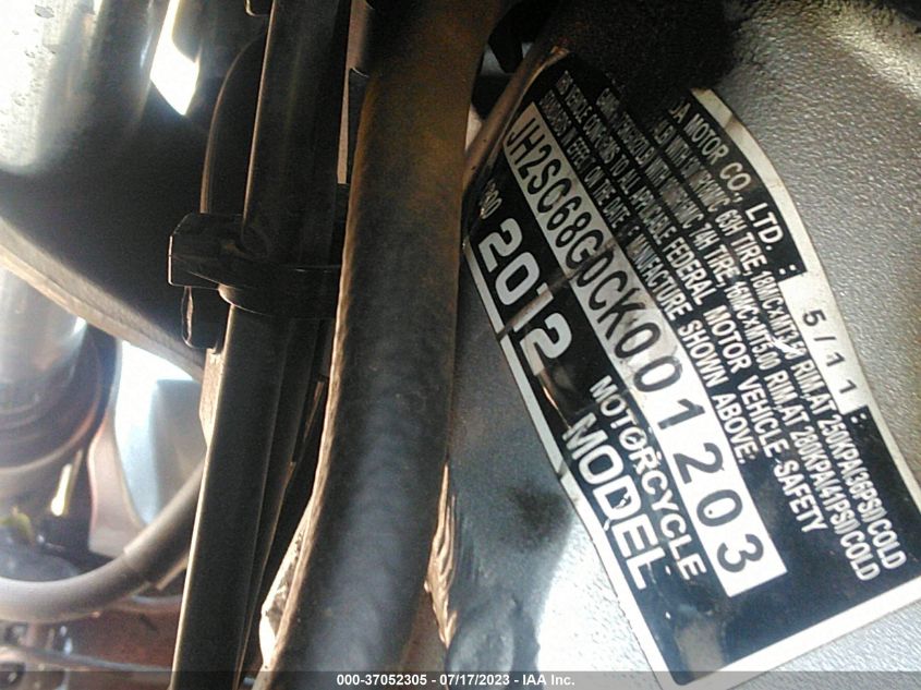 2012 HONDA GL1800 JH2SC68G0CK001203