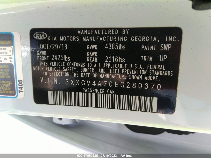 2014 KIA OPTIMA LX - 5XXGM4A70EG280370