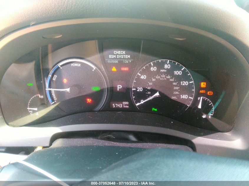 2013 LEXUS RX 450H - JTJZB1BA8D2009100