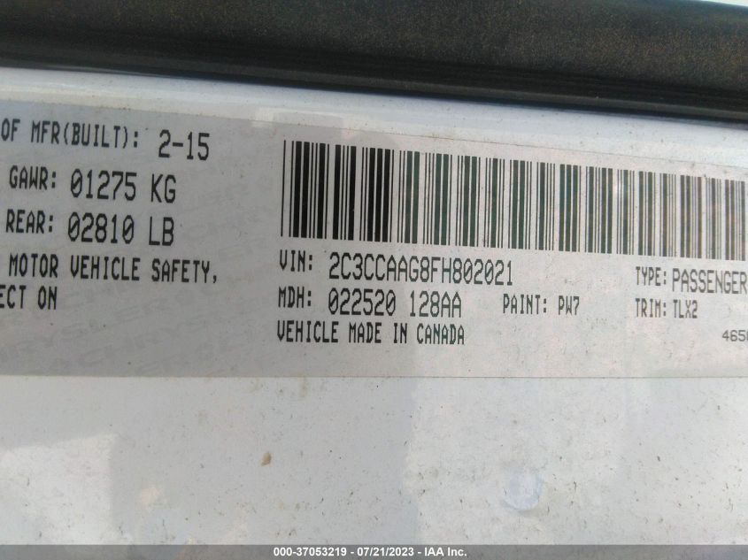 2015 CHRYSLER 300 LIMITED - 2C3CCAAG8FH802021