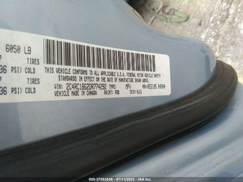2013 CHRYSLER TOWN & COUNTRY TOURING - 2C4RC1BG2DR774292