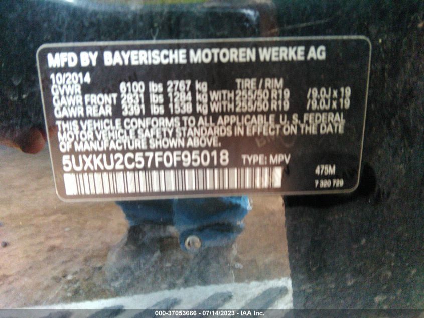 5UXKU2C57F0F95018 2015 BMW X6, photo no. 9