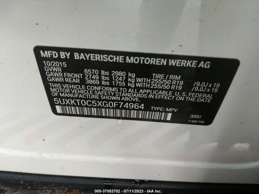 2016 BMW X5 EDRIVE XDRIVE40E 5UXKT0C5XG0F74964