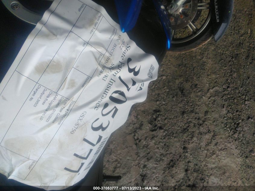 2022 SUZUKI GSX-S750 M/Z - JS1C533B8N7100840