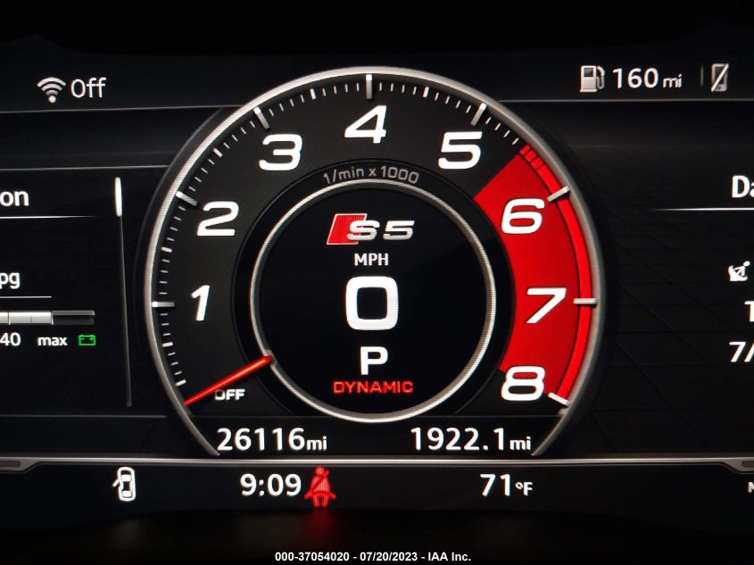 2019 AUDI S5 SPORTBACK PREMIUM PLUS WAUB4DF54KA068335