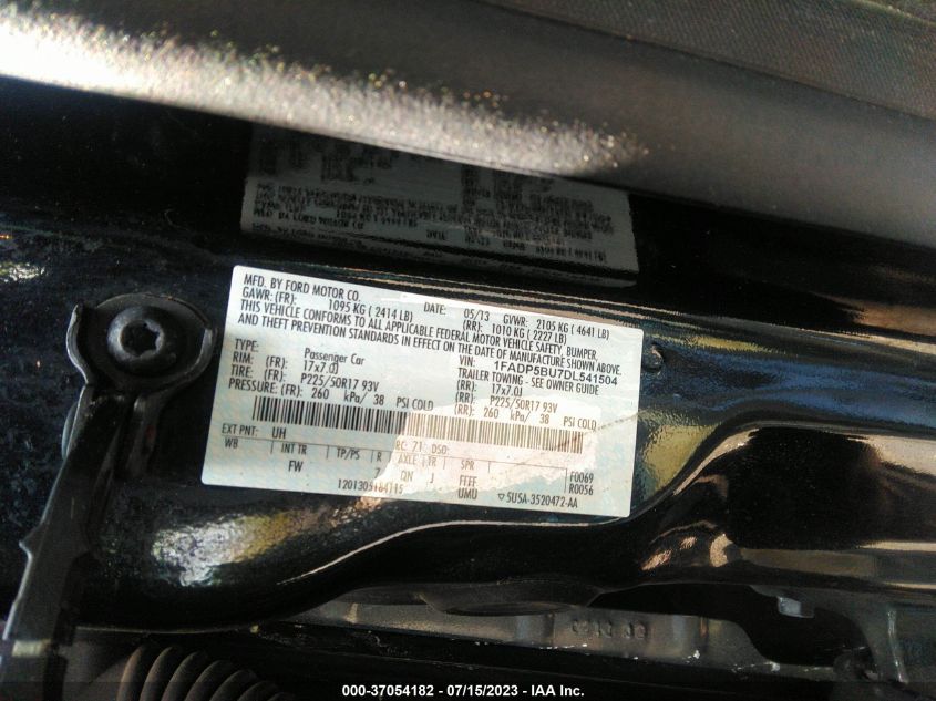 2013 FORD C-MAX HYBRID SEL - 1FADP5BU7DL541504