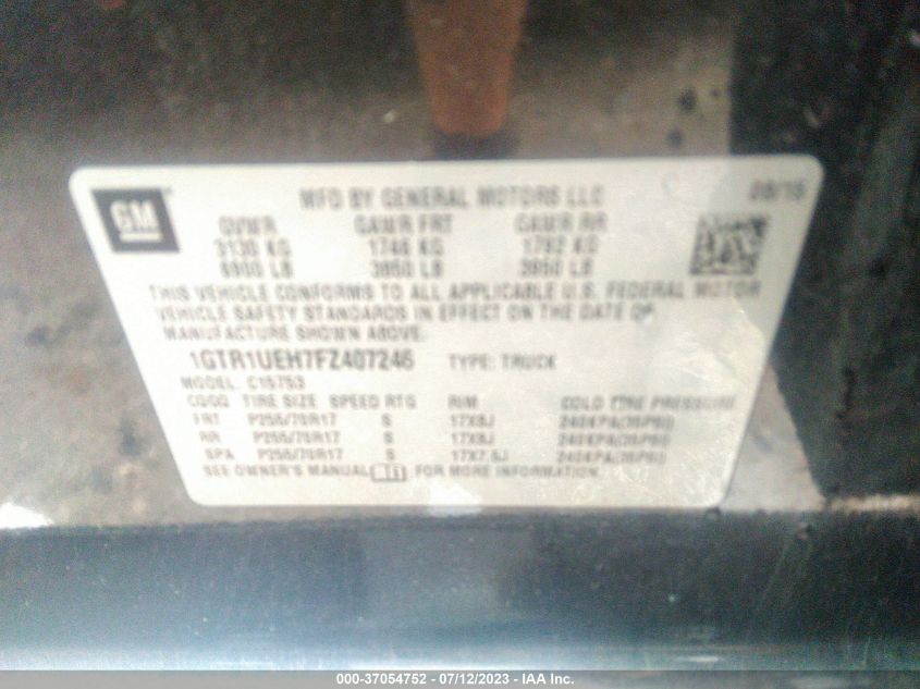 2015 GMC SIERRA 1500 SLE - 1GTR1UEH7FZ407246