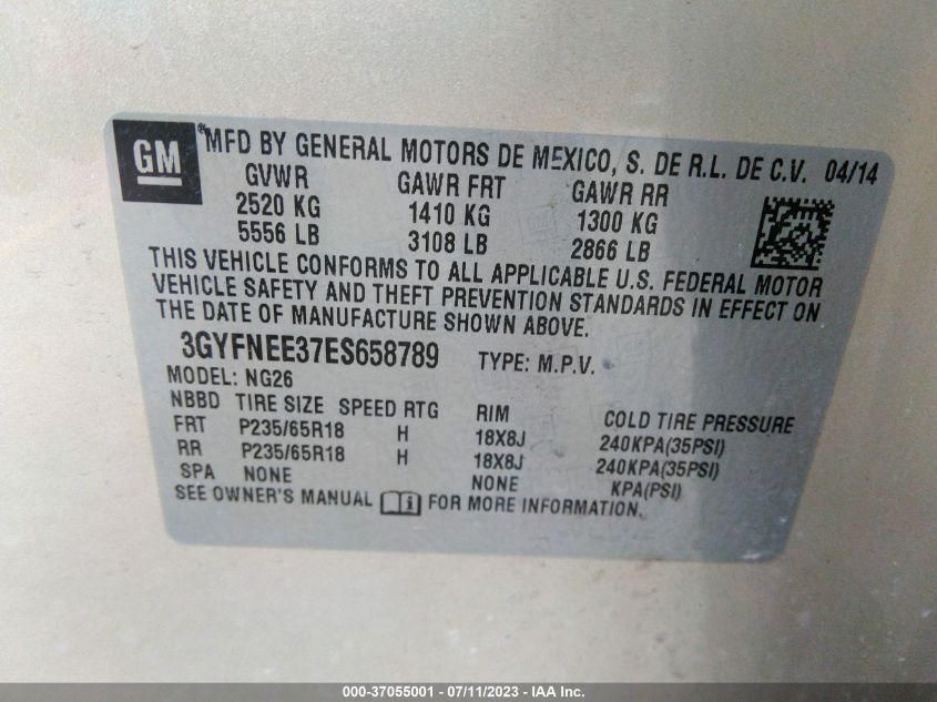 2014 CADILLAC SRX LUXURY COLLECTION - 3GYFNEE37ES658789