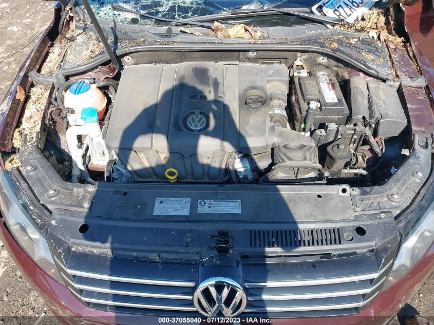 2013 VOLKSWAGEN PASSAT SE W/SUNROOF - 1VWBP7A36DC145650