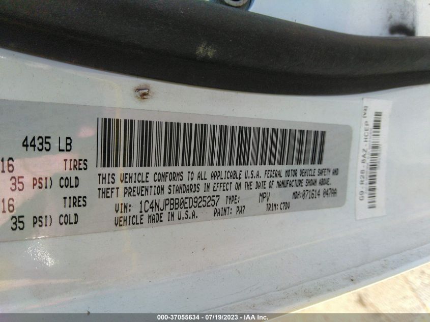 2014 JEEP PATRIOT SPORT - 1C4NJPBB0ED925257