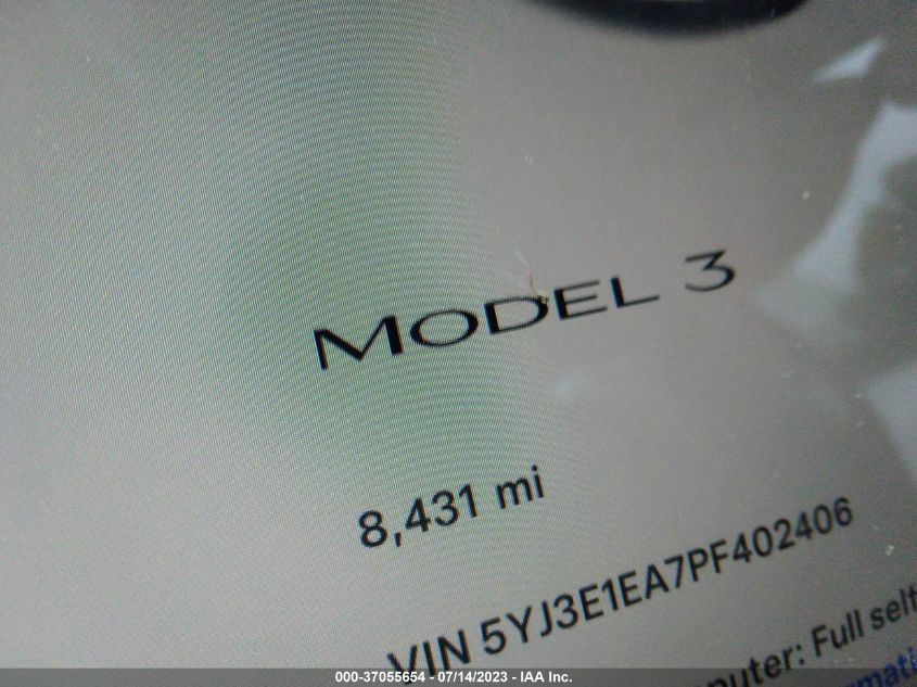 2023 TESLA MODEL 3 - 5YJ3E1EA7PF402406