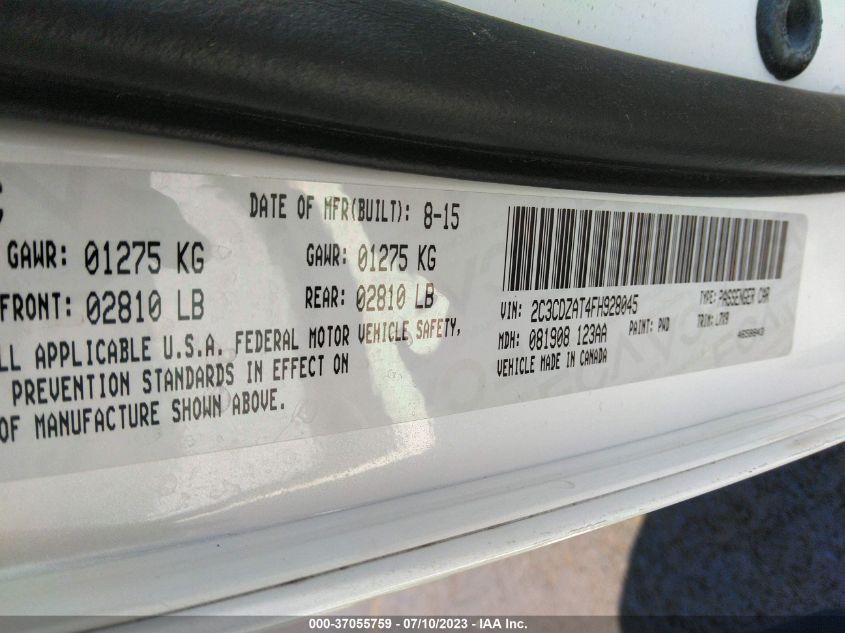 2015 DODGE CHALLENGER R/T - 2C3CDZAT4FH928045