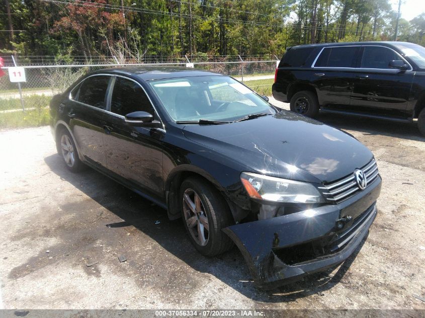 2013 VOLKSWAGEN PASSAT SE W/SUNROOF - 1VWBH7A36DC006258