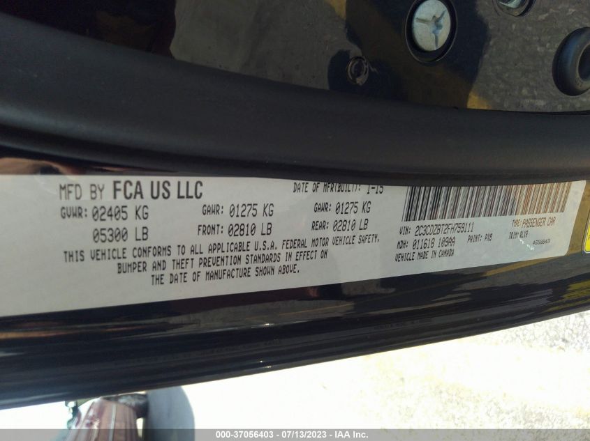 2015 DODGE CHALLENGER R/T PLUS - 2C3CDZBT2FH759111