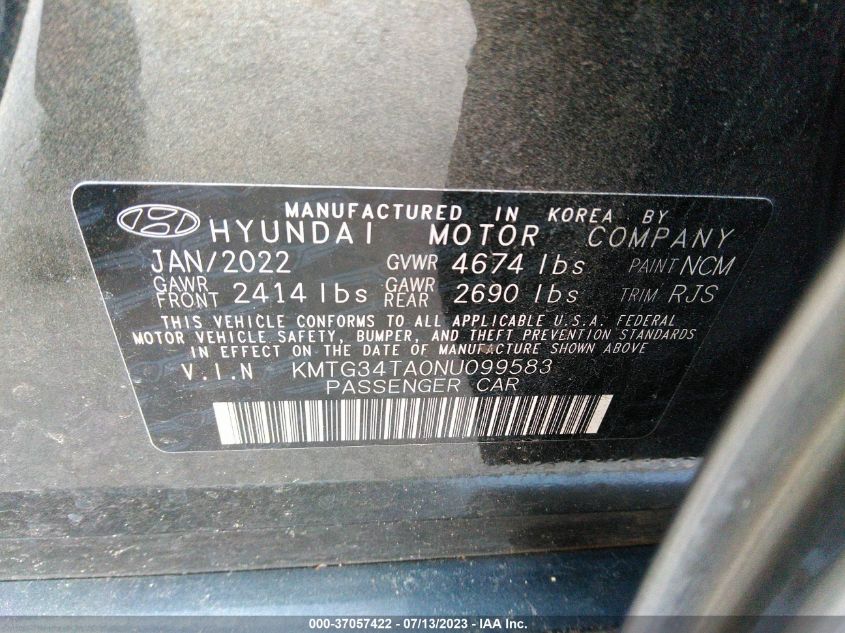 2022 GENESIS G70 2.0T - KMTG34TA0NU099583