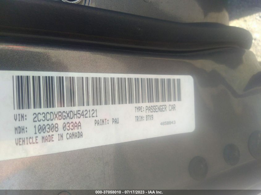 2013 DODGE CHARGER SE - 2C3CDXBGXDH542121