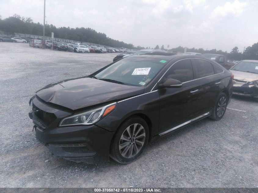 2016 HYUNDAI SONATA 2.4L SPORT - 5NPE34AFXGH394336