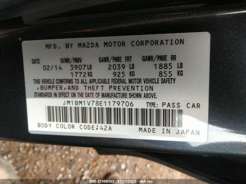 2014 MAZDA MAZDA3 I TOURING - JM1BM1V78E1179706