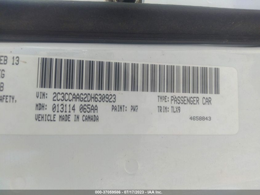 2013 CHRYSLER 300 - 2C3CCAAG2DH630923