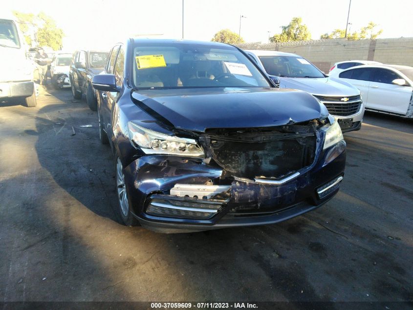 2014 ACURA MDX TECH PKG - 5FRYD3H49EB011764