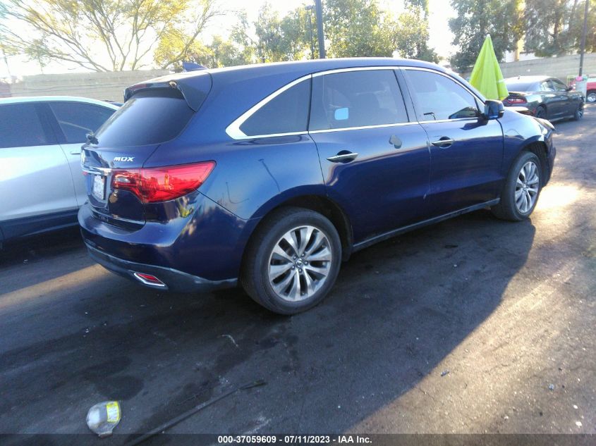 2014 ACURA MDX TECH PKG - 5FRYD3H49EB011764