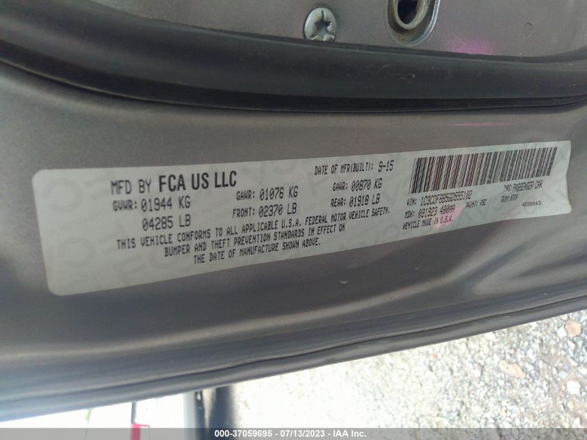 2016 DODGE DART SXT - 1C3CDFBB5GD555102