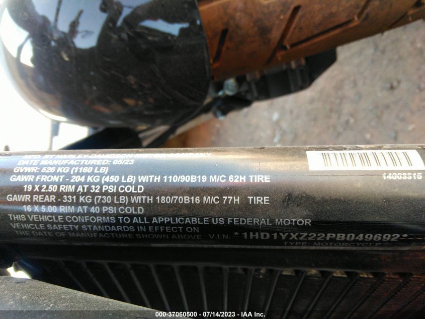2023 HARLEY-DAVIDSON FLXRST 1HD1YXZ22PB049692