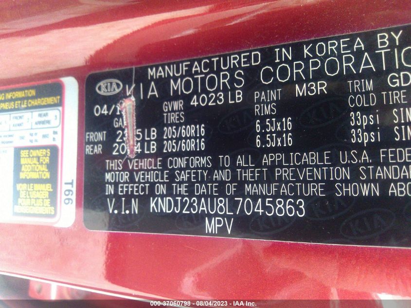 2020 KIA SOUL LX - KNDJ23AU8L7045863
