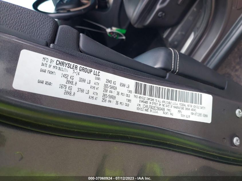 2014 JEEP GRAND CHEROKEE LIMITED - 1C4RJFBG2EC566488