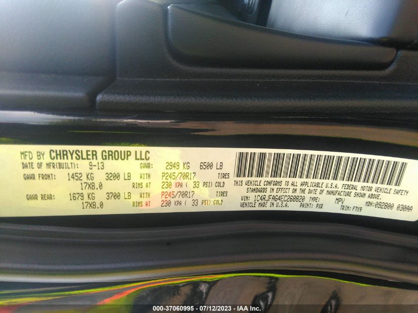 2014 JEEP GRAND CHEROKEE LAREDO - 1C4RJFAG4EC268820