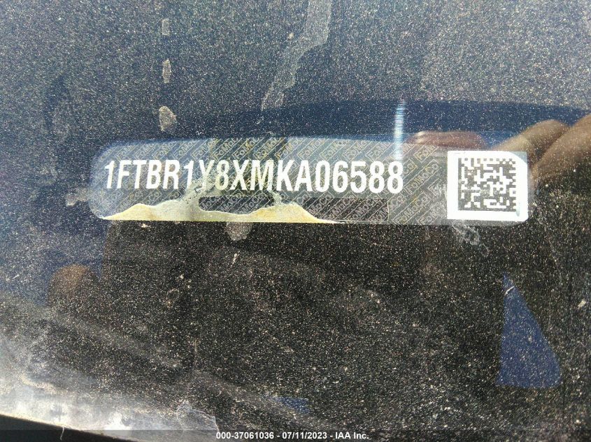 2021 FORD TRANSIT CARGO VAN - 1FTBR1Y8XMKA06588