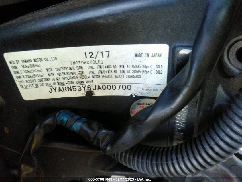 2018 YAMAHA MT09 C JYARN53Y6JA000700
